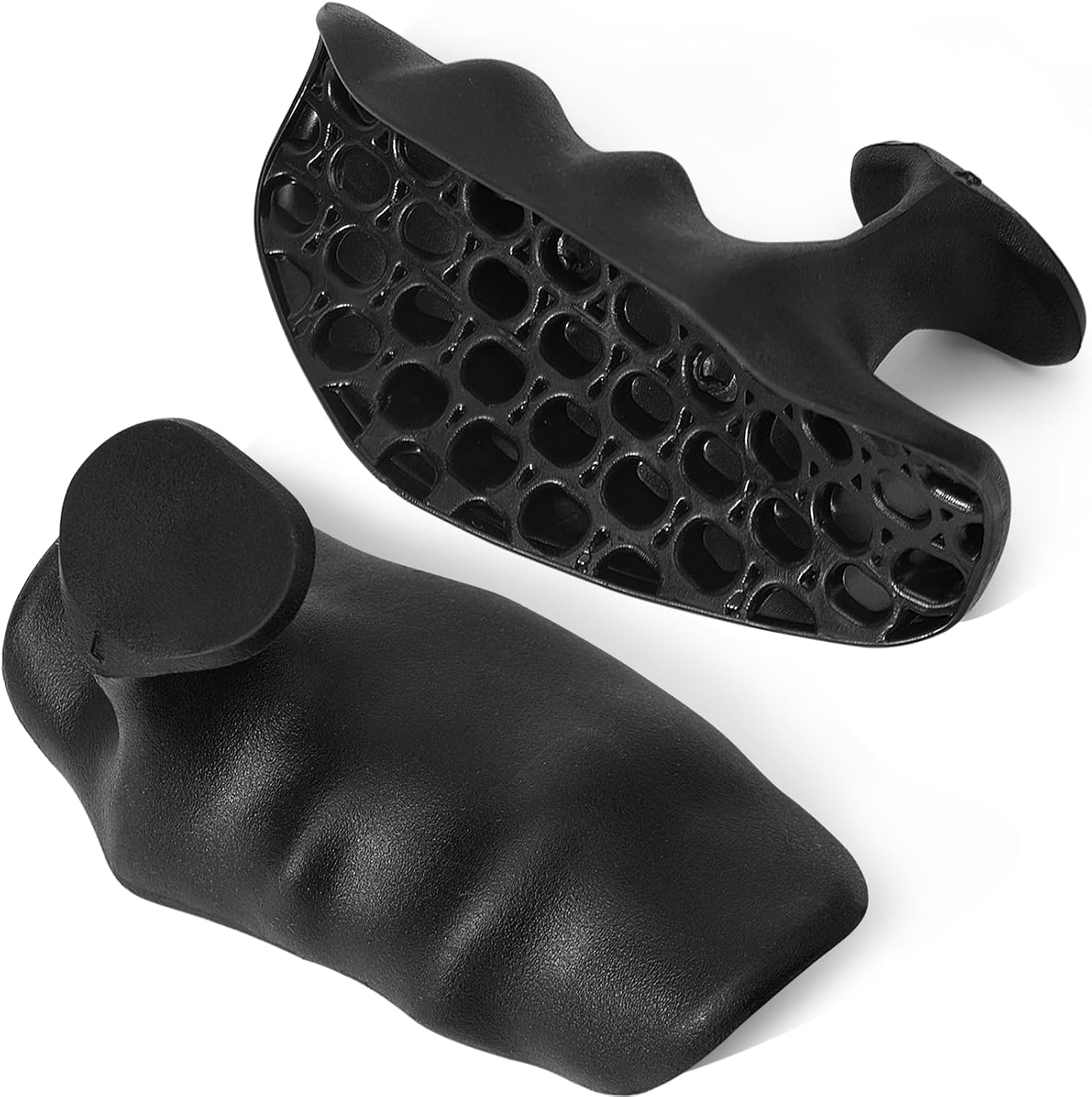 Paire De Grips De Musculation En Caoutchouc - Protection Des Mains Sans Doigts, Antidérapants - Pour Traction, Haltérophilie, Gym