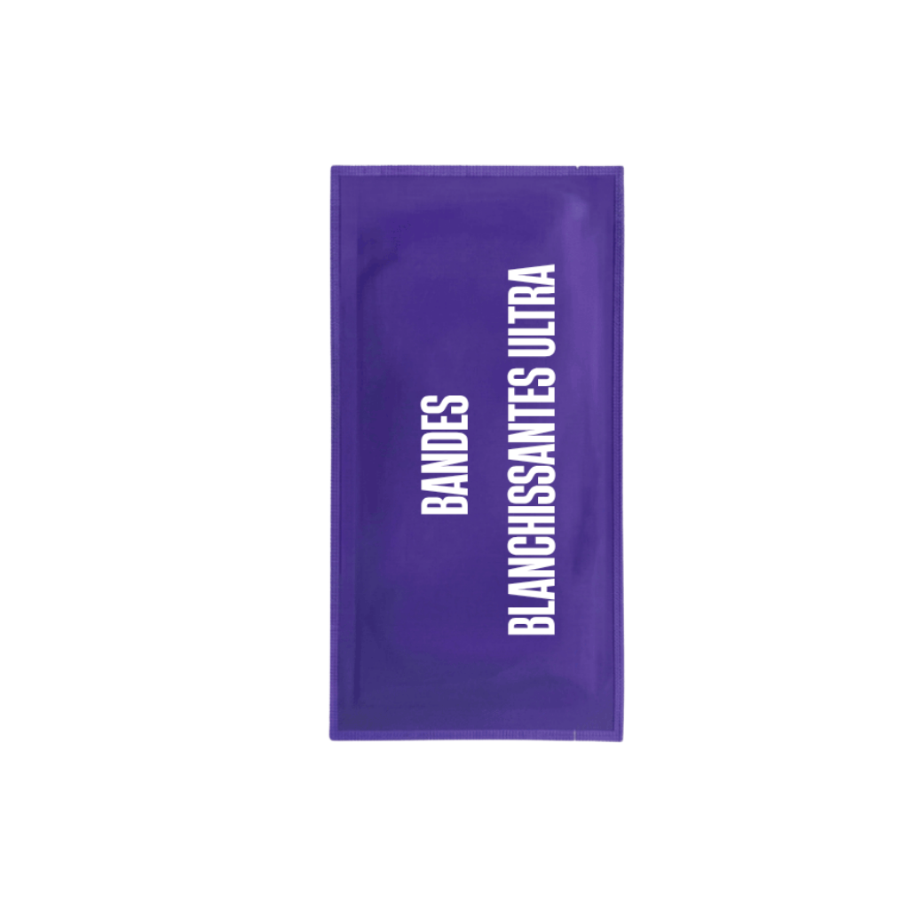 Emballage de Bandes blanchissantes ultra pour un sourire éclatant.