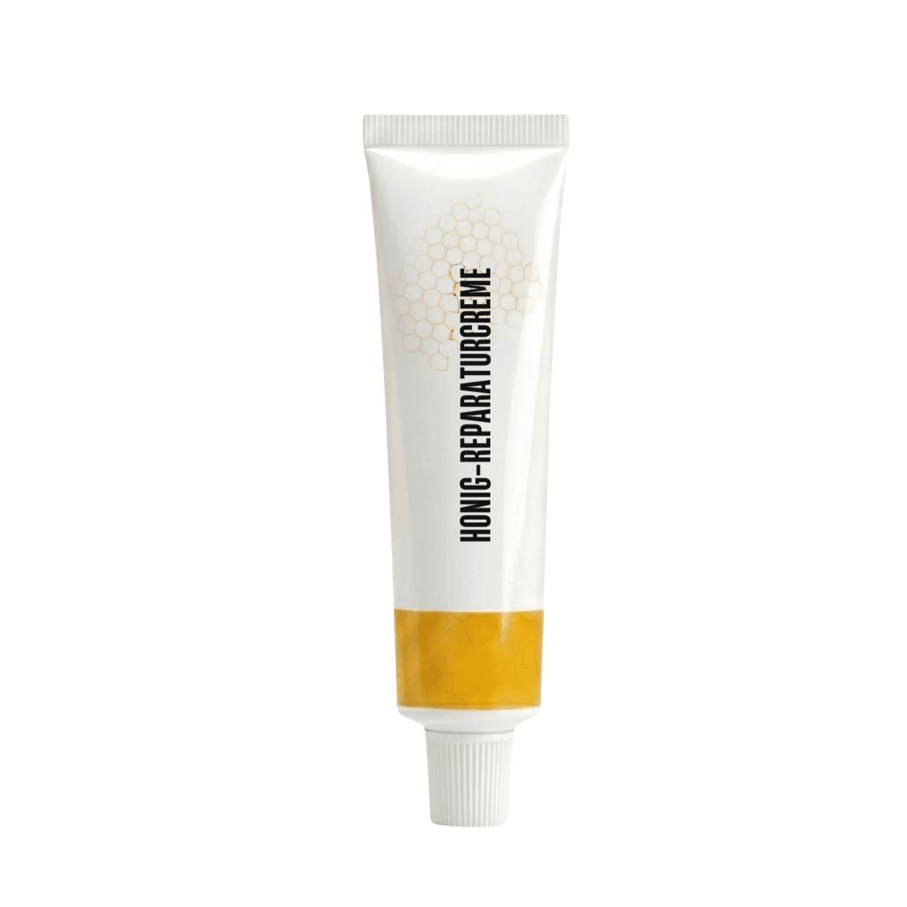 Crème réparatrice au miel de luxe dans un tube, pour une peau plus lisse et bien entretenue.