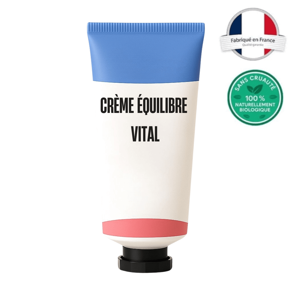 Tube de Crème Équilibre Vital, crème beauté légère pour une peau douce et équilibrée.