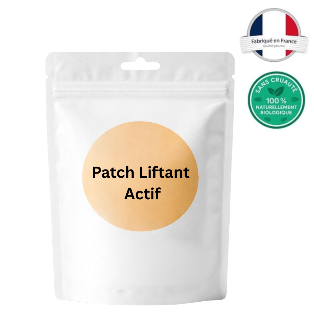 Sachet de Patch Liftant Actif avec label biologique, fabriqué en France.