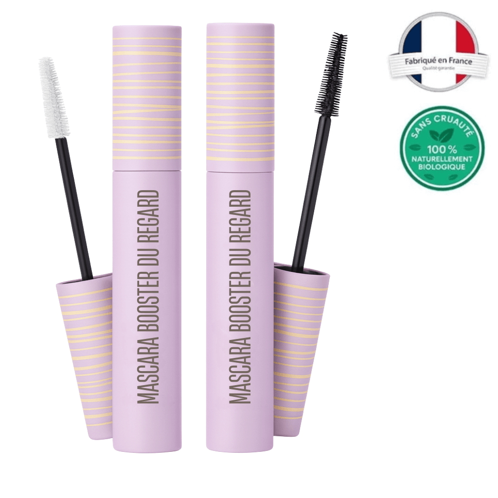 Mascara Booster du Regard, mascara pour des cils plus définis et allongés, présenté dans un tube élégant.