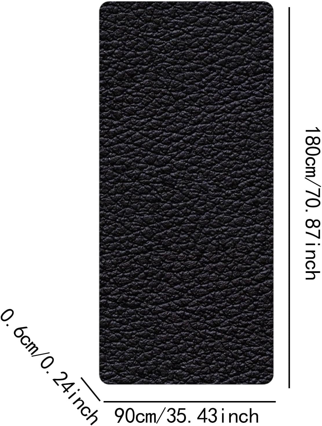 Dimensions of Autera FlexMat showing 90cm x 180cm, lightweight, anti-slip, durable fitness mat.