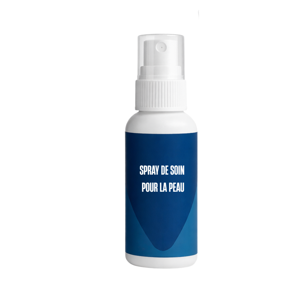 Spray de soin pour la peau premium dans un flacon à vaporiser, idéal pour une routine de soins quotidienne.