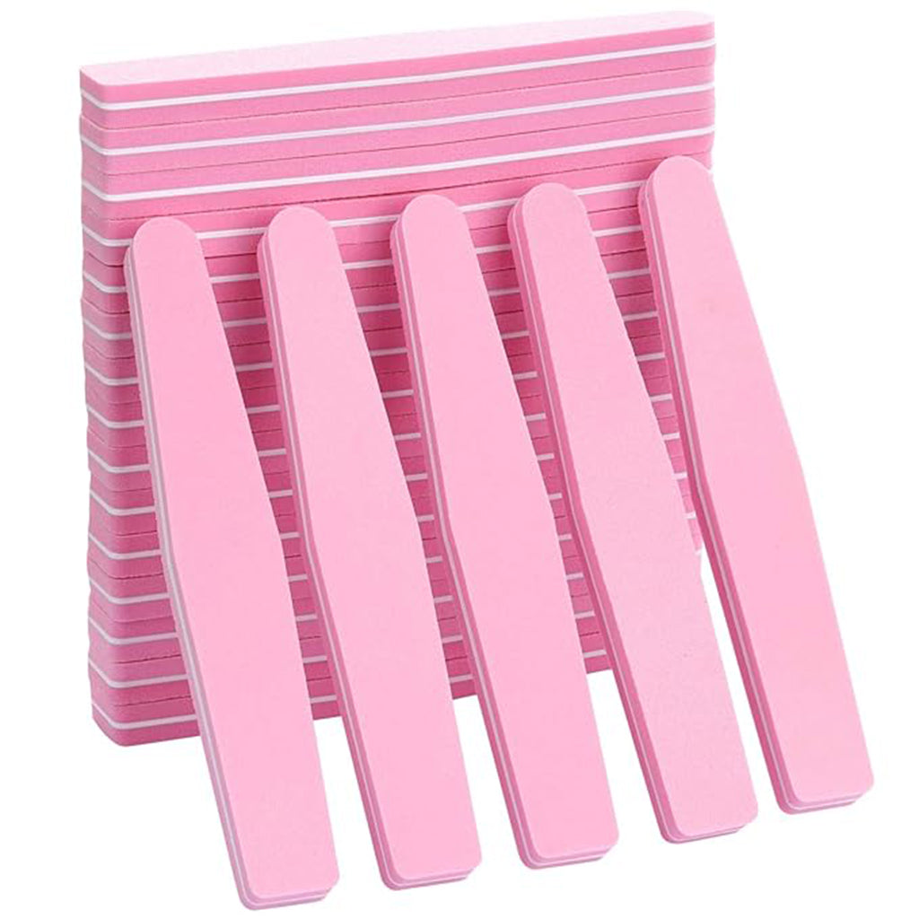 Autera SmoothBuff pink polissoir lavable stacked for smooth and shiny nails at home or in salon.
