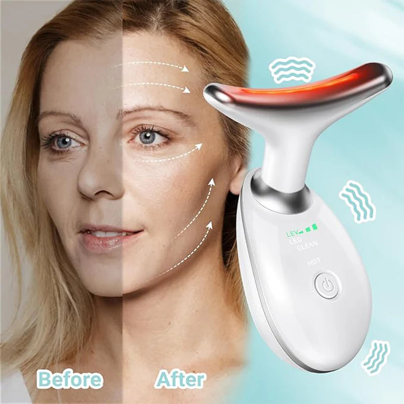Autera SculptRoller before and after facial massage results showing improved skin texture and relaxation.