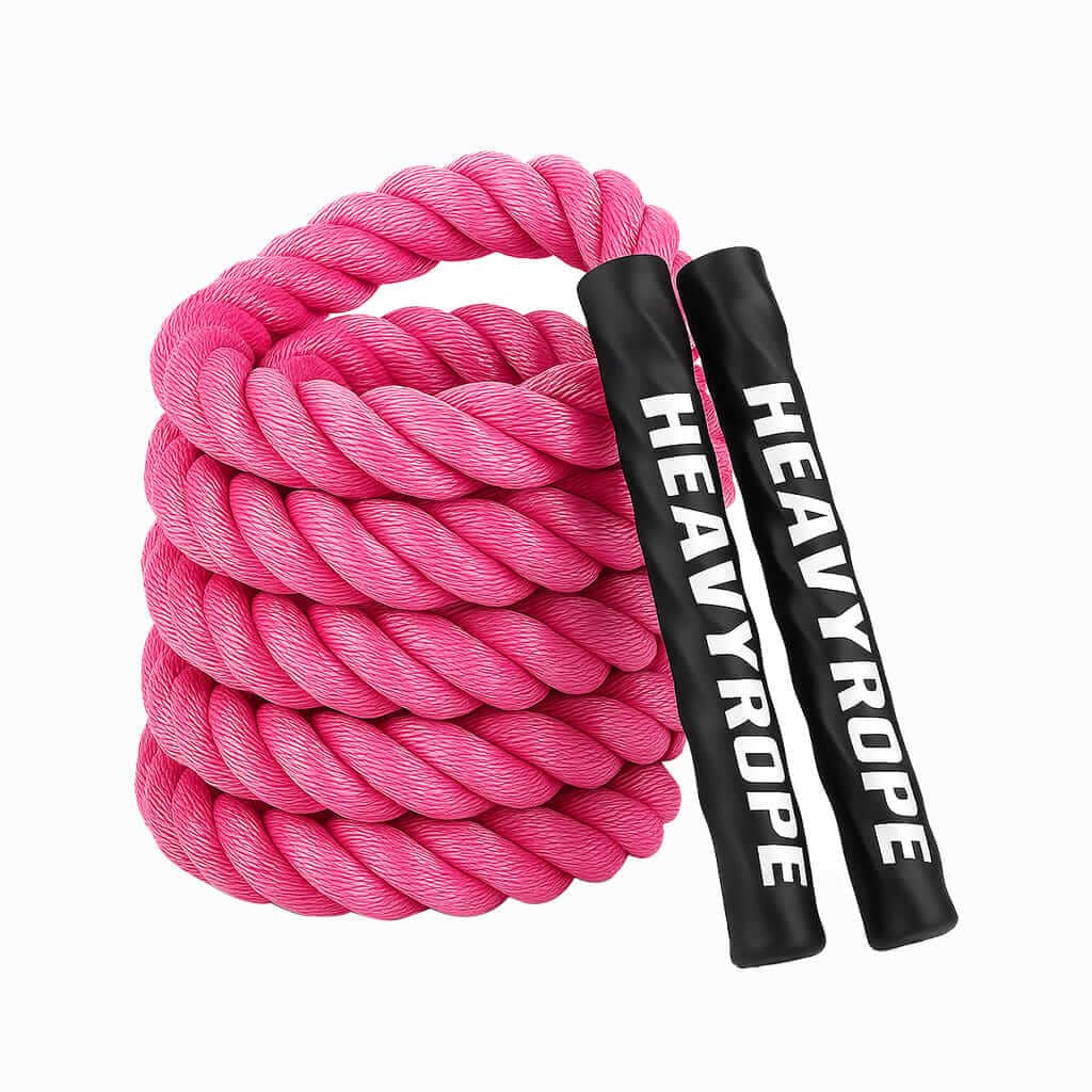 Autera PulseRope™ - Lestée, corde à sauter rose pour entraînements de force et endurance haute intensité.