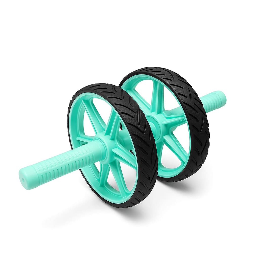 Autera AbRoule abdominal wheel in turquoise and black for effective core workouts and stability training.